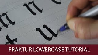 Calligraphy Alphabet Tutorial  Fraktur Lowercase Letters for Beginners [upl. by Annaxor]