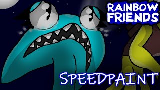 Rainbow Friends Speedpaint  PARALYZED Inspired By Rockit Musics Cyan Song [upl. by Dion499]