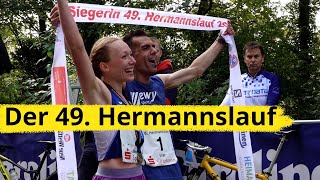 49 Hermannslauf DIe Sieger heißen Elias Sansar und Stephanie Strate [upl. by Holton]