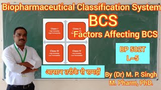 Biopharmaceutical Classification System BCS I Indust Pharmacy I BP502T I L5 [upl. by Gallenz731]