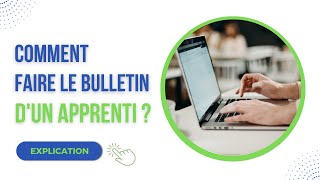 Comment faire le bulletin de paie dun apprenti [upl. by Shah]