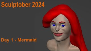 Sculptober 2024 Day 1 Mermaid [upl. by Neitsabes]