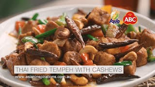 Thai Fried Tempeh with Cashew Pad Med Mamuang Tempeh [upl. by Aidni921]