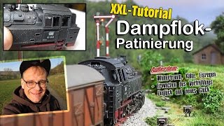 MEGA Tutorial Weathering Dampflok BR 81 altern  patinieren u a Schäden kunstmichiworld 042 [upl. by Shwalb845]