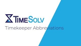 Timekeeper Abbreviations Help Tutorial [upl. by Ynneb]