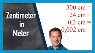 Zentimeter in Meter umrechnen cm in m [upl. by Enilegna]