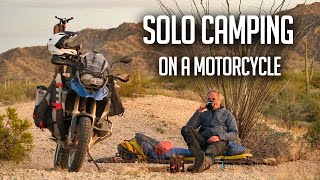 Motorcycle Camping Alone in the Desert [upl. by Rissa]