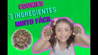 COOKIES MAIS FÁCIL DO MUNDO 3 INGREDIENTES [upl. by Nilesoy24]