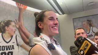 Caitlin Clark talks Iowa womens basketballs NCAA Tournament win over West Virginia [upl. by Caddric636]