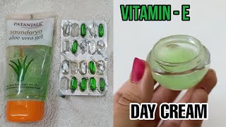 HOW TO MAKE VITAMIN  E DAY CREAM For Glowing amp Fair Skin  Treats Acne  Dark spots amp Blemishes [upl. by Atiuqin874]