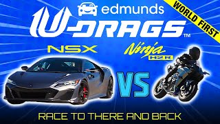 UDRAG NSX Type S vs Ninja H2 R  Quarter Mile Handling amp More [upl. by Aniretak]