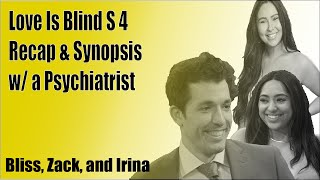 Bliss Irina and Zack Love is Blind Season 4 recap and synopsis with a psychiatrist [upl. by Calia]