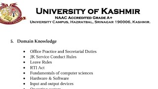 Domain knowledge of junior assistant  office practice  kashmir university  part 3 [upl. by Alphonsa]