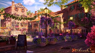 COZY ITALIAN VILLAGE AMBIENCE Relaxing Nature Sounds Fountain Sounds Horse Cabs Bell Sounds [upl. by Conchita940]