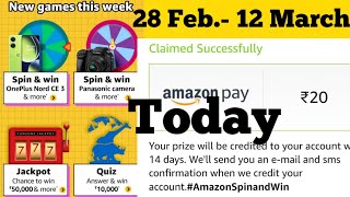 Amazon New Game This Week Quiz Answers Today l Amazon Quiz Answers Today l Amazon Quiz l 28 Feb2024 [upl. by Rives]