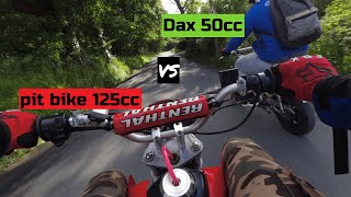 Test Dax et pit bike homologuer 🥵  50cc vs 125cc [upl. by Frasch]