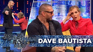 Dave Bautista Rips Shirt During JiuJitsu Demonstration  The Jonathan Ross Show [upl. by Dorene]