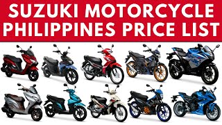 Suzuki Motorcycle Philippines Price List  All Bike Models Rates Today [upl. by Mela]