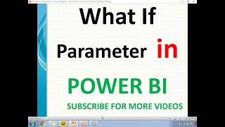 What IF Parameter in Power BI [upl. by Eikcin]