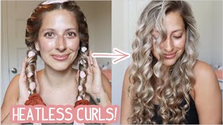 OVERNIGHT HEATLESS ROBE CURLS YOU HAVE TO TRY THIS WAY [upl. by Nilatak]