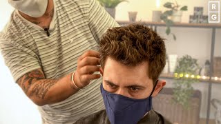 Short Spiky Mens Hairstyle Brad Pitt FIGHT CLUB Inspired Haircut [upl. by Waylan207]