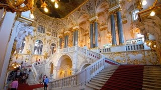 THE WINTER PALACE and STATE HERMITAGE MUSEUM St PETERSBURG RUSSIA [upl. by Eniamaj]