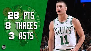 Payton Pritchard 28 pts 8 threes 3 asts vs Bucks 2425 season [upl. by Airednaxela]