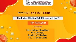 Series on ET and ICT Tools  Exploring Fliphtml5 amp Flipsnack Hindi [upl. by Shields984]