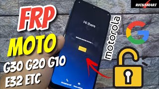 ¡ADIOS FRP Como eliminar cuenta google motorola moto G30 G20 G10 E20 Nueva seguridad sin pc [upl. by Aiset]