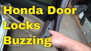 Buzzing Noise From Door Locks  Honda [upl. by Amol131]