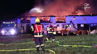 Brand auf landwirtschaftlichem Betrieb in Kefermarkt [upl. by Richella953]