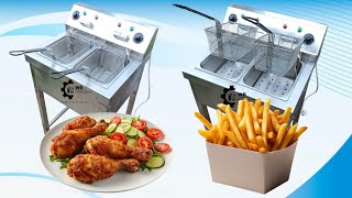 Double deep fat fryer Electric operated 16 Ltrs [upl. by Malachi]