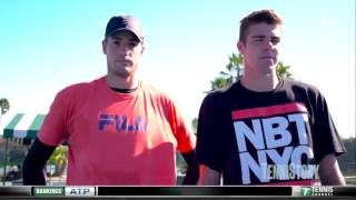 TenniStory  John Isner and Reilly Opelka Big Man Tennis [upl. by Atterrol]