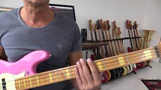 Bass harmonics in E minor how to play [upl. by Noied]