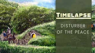 Timelapse The Disturber of the Peace  Oilpainting [upl. by Annaerb]