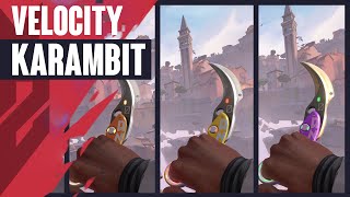 Velocity Karambit Skin Showcase  Valorant Battle Pass Skins Velocity Skins [upl. by Ytsanyd]