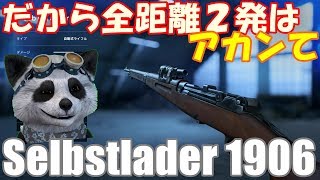 【BF5 🐼】武器解説 Selbstlader 1906 レートを上げたZHみたいな奴 【PS4】 [upl. by Pacifa]