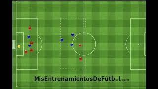 🏆 EJERCICIO de FÚTBOL de Táctica entrada por banda y contraataque 👉 ENTRENAMIENTO DE FÚTBOL [upl. by Hairom]