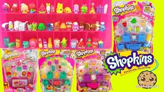 Shopkins 12 Packs Season 1  2  3 4 and Collectors Case  Cookieswirlc Video [upl. by Nefets401]