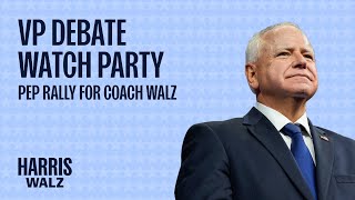 LIVE  Governor Tim Walz VP Debate Watch Party [upl. by Dripps]