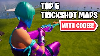 TOP 5 BEST Fortnite Trickshot Maps with CODES 6 insane [upl. by Ayerf]