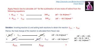 Hesss law of constant heat summation Part II solved numerical [upl. by Acinaj831]