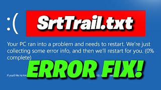 How To Fix SrtTrailtxt C WindowsSystem32LogFilessrtSrtTrailtxt Windows 1110 NEW 2024 [upl. by Atenaz]