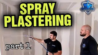 A CLOSER LOOK INTO SPRAY PLASTERING part 1 [upl. by Siroval687]