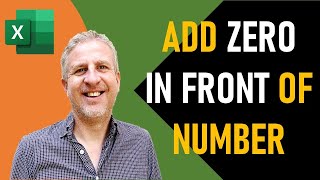 Add a Zero In Front of a Number in Excel  Formula to Keep Leading Zeros to a Certain Length [upl. by Fayette657]