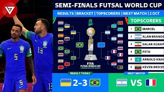 🔴 FIFA Futsal World Cup 2024 SemiFinals Results  Bracket  Topscorers as of 2 Oct 2024 [upl. by Dov474]