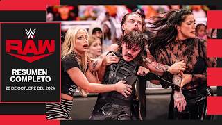 WWE RAW 28 Octubre 2024  Resumen Completo en Español [upl. by Retsevlys]