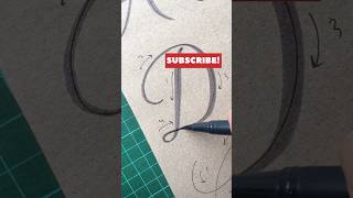 How to do calligraphy D using brush pen ✨ SUPER EASY BEGINNER CALLIGRAPHY TUTORIAL shorts [upl. by Raddi]