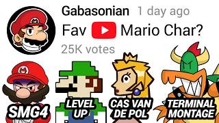 Funny YouTube Mario Characters Poll Compilation  Gabasonian [upl. by Nilyak]