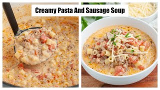 Creamy Parmesan Italian Sausage Soup [upl. by Ynnot]